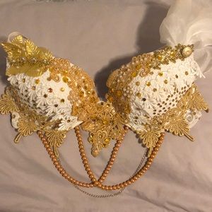 Custom Rave Bra Greek Goddess Theme.